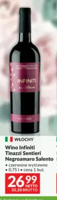 Wino Infiniti Tinazzi Sentieri Negroamaro Salento czerwone wytrawne promocja w Makro