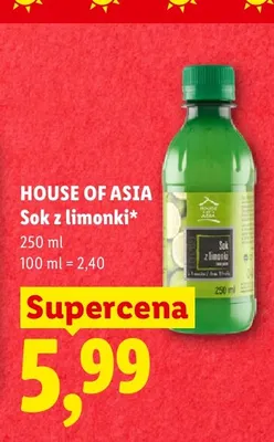 Sok z limonki House of Asia promocja w Lidl