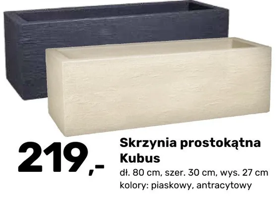 Skrzynia prostokątna Kubus promocja w Bricomarche