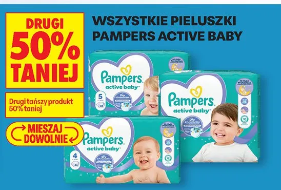 Pieluszki Active Baby wszystkie rozmiary promocja w Biedronka
