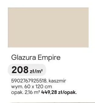 Glazura Empire kaszmir promocja w Castorama