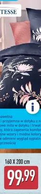 Pościel z makosatyny 160x200 cm promocja w Aldi