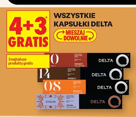 Kapsułki do kawy Delta promocja w Biedronka