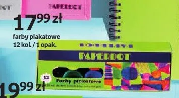 Farby plakatowe PAPERDOT 12 kolorów promocja w Empik