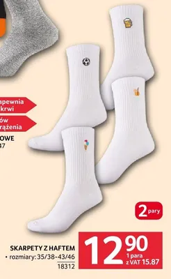 Skarpety z haftem promocja w Selgros