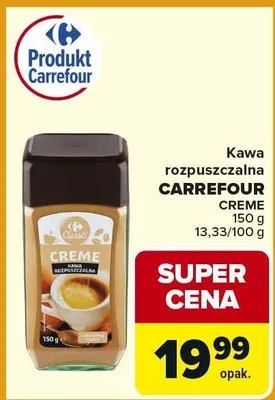 Kawa rozpuszczalna creme promocja w Carrefour Market