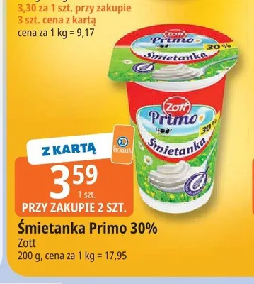 Śmietanka Primo 30% promocja w Leclerc