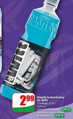Napój izotoniczny Dr Witt niebieski promocja w Dino