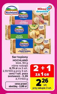 Ser topiony blok Hochland promocja w Carrefour Market