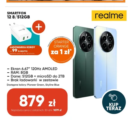 Smartfon realme 12 8/512GB promocja w Max Elektro