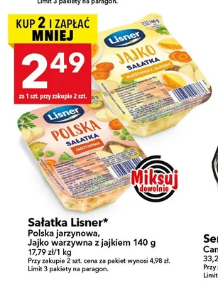 Sałatka Polska jarzynowa Lisner promocja w LEWIATAN