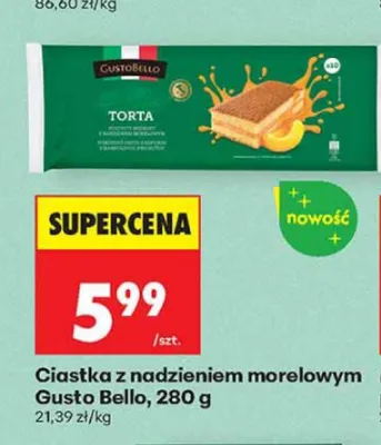 Ciastka z nadzieniem morelowym Gusto Bello promocja w Biedronka