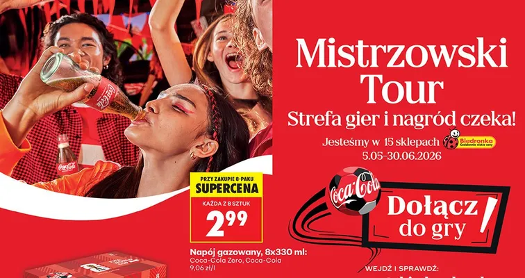 Napój gazowany Coca-Cola Zero promocja w Biedronka