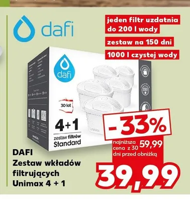 Zestaw wkładów filtrujących DAFI Unimax Standard 5-pak promocja w Kaufland