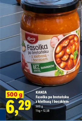 Fasolka po bretońsku z kiełbasą i boczkiem Kania promocja w Lidl