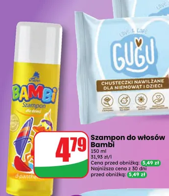 Szampon do włosów Bambi promocja w Dino