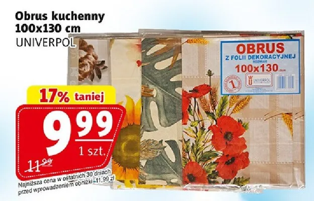 Obrus kuchenny 100x130 cm promocja w Prim Market