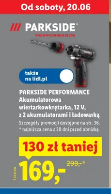 Akumulatorowa wiertarkowkrętarka Parkside Performance 12V promocja w Lidl
