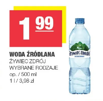 Woda źródlana Żywiec Zdrój promocja w SPAR