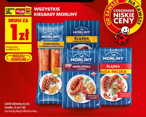 Kiełbasa Śląska Morliny promocja w Biedronka