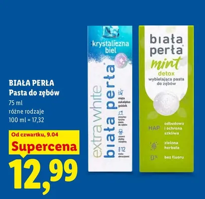Pasta do zębów różne rodzaje promocja w Lidl