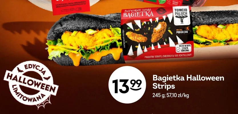 Bagietka Halloween Strips Tomcio Paluch promocja w Żabka