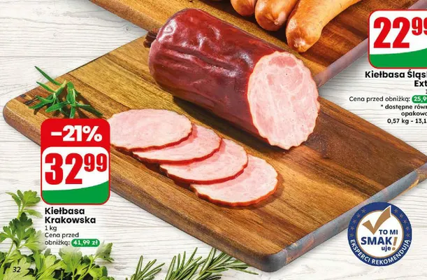 Kiełbasa krakowska Agro Rydzyna promocja w Dino
