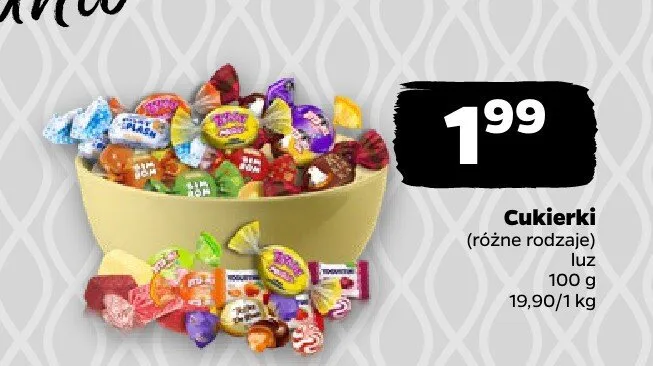 Cukierki, różne rodzaje promocja w Netto