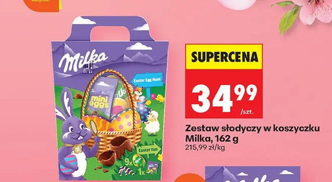 Zestaw słodyczy w koszyczku promocja w Biedronka