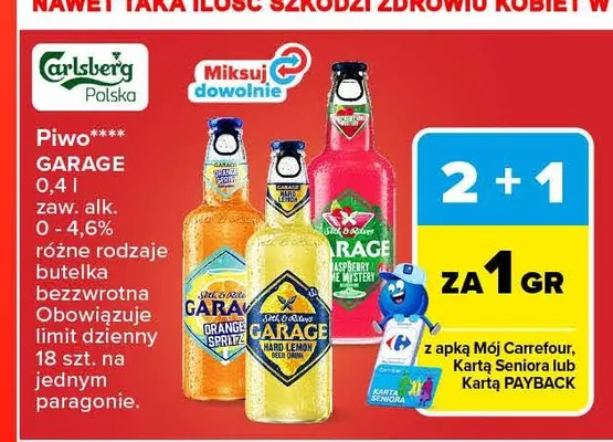 Piwo Garage promocja w Carrefour Market