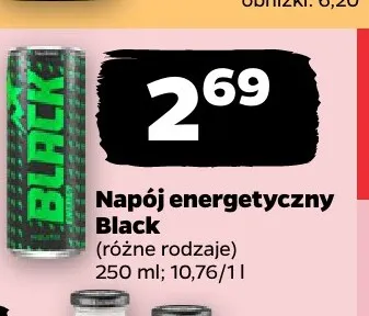 Napój energetyczny Black promocja w Netto