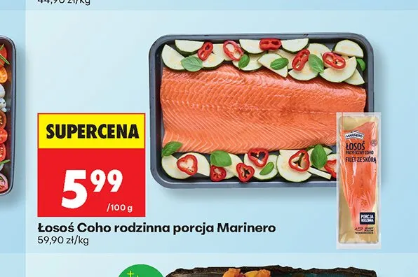 Łosoś Coho rodzinna porcja Marinero promocja w Biedronka