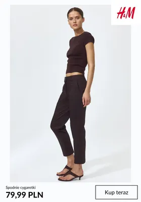 Spodnie cygaretki H & M promocja w H&M