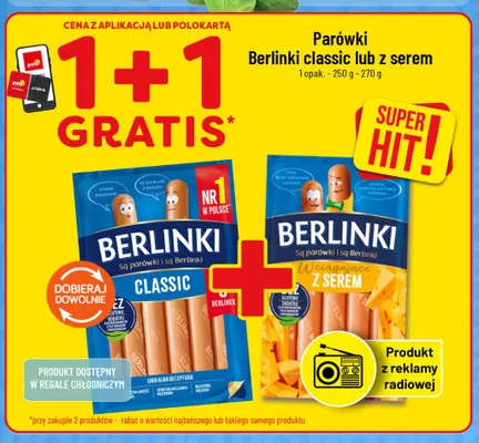 Parówki Berlinki Classic promocja w POLOmarket