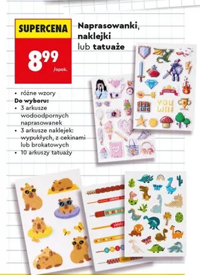 Naklejki brokatowe Kayet promocja w Biedronka