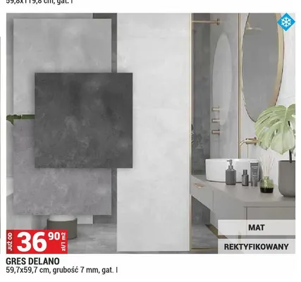 Gres Delano 59,7x59,7 cm promocja w Merkury Market