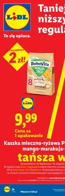 Kaszka mleczno-ryżowa Porcja Zbóż Bobovita mango-marakuja-banan promocja w Lidl