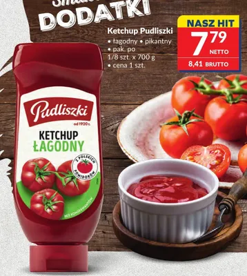 Ketchup Pudliszki łagodny pikantny promocja w Makro