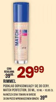 Podkład dopasowujący się do cery Rimmel Match Perfection promocja w Drogerie Natura