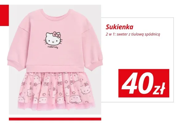 Sukienka dziecięca Hello Kitty promocja w KiK