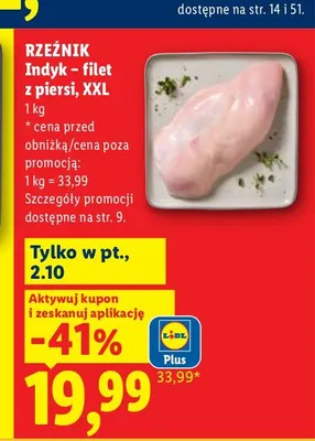 Indyk filet z piersi XXL Rzeźnik promocja w Lidl