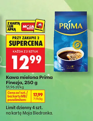 Kawa mielona Prima Finezja promocja w Biedronka