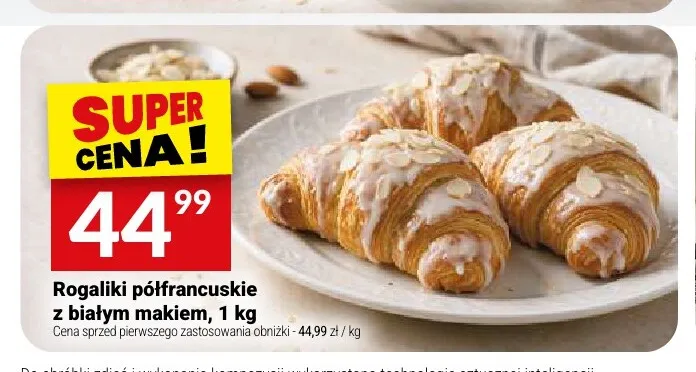 Rogaliki półfrancuskie z białym makiem promocja w Twój Market