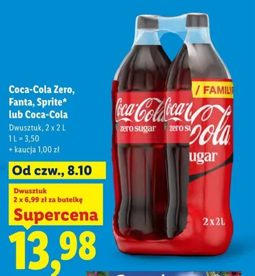 Napój gazowany Sprite 2-pak promocja w Lidl