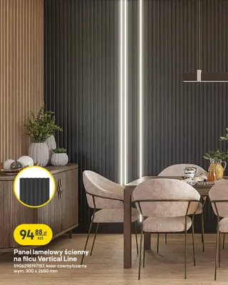 Panel lamelowy ścienny na filcu Vertical Line promocja w Castorama