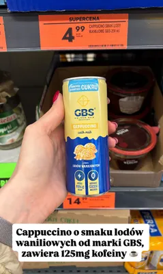 Napój cappuccino o smaku lodów waniliowych promocja w Biedronka