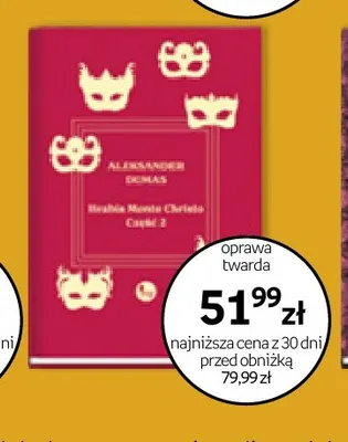 Książka Hrabia Monte Christo część 2 Aleksander Dumas oprawa twarda promocja w Empik