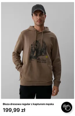 Bluza dresowa regular z kapturem męska 4F promocja w 4F