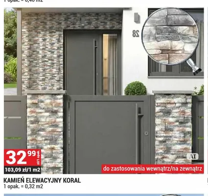 Kamień elewacyjny Koral promocja w Merkury Market