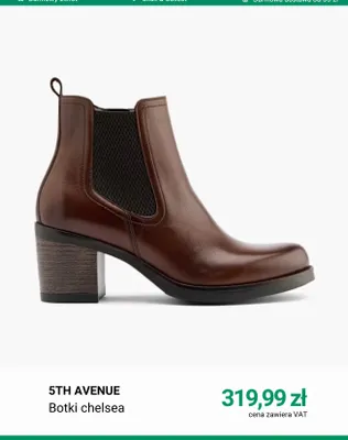 Botki chelsea 5th Avenue promocja w Deichmann